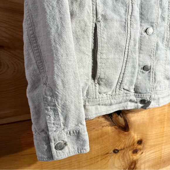 J. Jill Natural Linen/Cotton 4-Pocket Jacket Soft Luxury Sophisticated - Picture 3 of 8